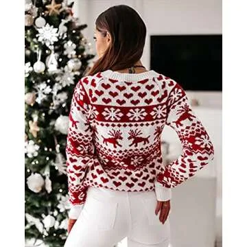 ZAFUL Women’s Christmas Knitted Sweater for Festive Wear
