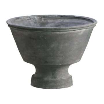 Stylish 7.5"Hx11"D Poly Resin Pots in Gray (Pack of 4) for Indoor Gardening