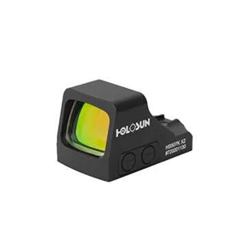 HOLOSUN HS507K X2 Multi-Reticle Red 2 MOA Dot & 32 MOA Circle Open Reflex Pistol Sight - Durable Shake-Awake Parallax-Free Aluminum Sight for Subcompact Handguns