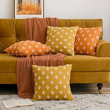 MIULEE Decorative Throw Pillow Covers and Inserts Set