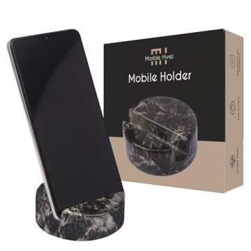 Elegant Marble Cell Phone Stand - Versatile Holder for All Spaces