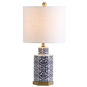 JONATHAN Y Ginger Jar LED Table Lamp - Blue/White Style