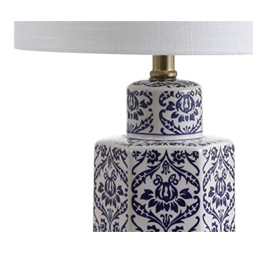 JONATHAN Y Ginger Jar LED Table Lamp - Blue/White Style