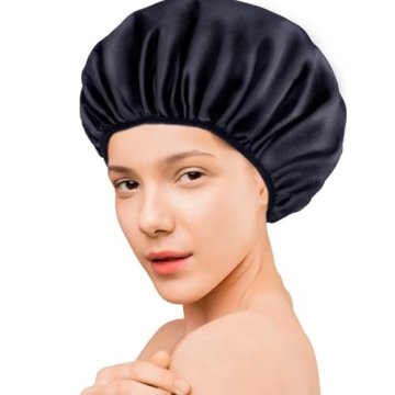 Aquior Triple Layer Waterproof Shower Cap for Long Hair