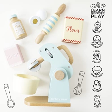 Le Toy Van Wooden Mixer Set for Kids Role Play