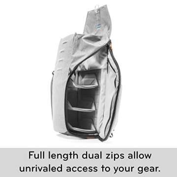 Peak Design Grey Everyday Backpack – Case (Camera Backpack, Universal, Grey, Canvas, Synthetic, 40.6 cm (16-inches), 510 mm)