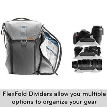 Peak Design Grey Everyday Backpack – Case (Camera Backpack, Universal, Grey, Canvas, Synthetic, 40.6 cm (16-inches), 510 mm)