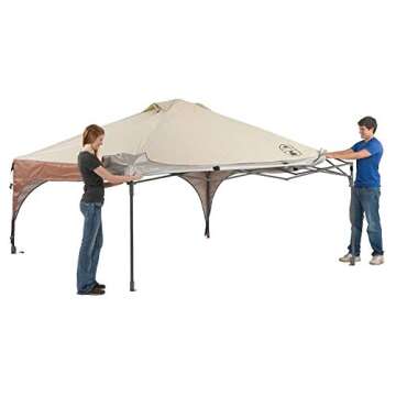 Coleman Instant Canopy Tent with LED Lighting System, 10 x 10 Feet