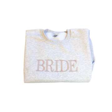 Bride Sweatshirt for Women | Engagement Gift for New Mrs. | Unisex Crewneck Present (S)