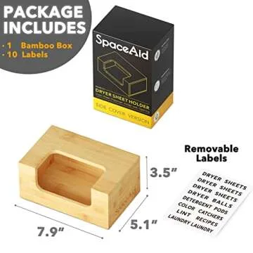 Stylish Bamboo Dryer Sheet Holder with Magnetic Closure