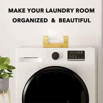 Stylish Bamboo Dryer Sheet Holder with Magnetic Closure