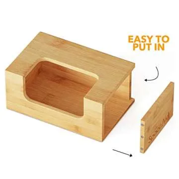 Stylish Bamboo Dryer Sheet Holder with Magnetic Closure