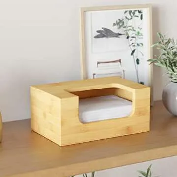 Stylish Bamboo Dryer Sheet Holder with Magnetic Closure