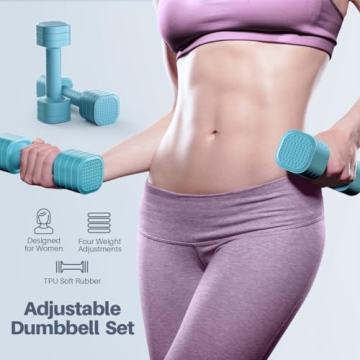 Zempox Women’s Adjustable Dumbbell Set for Home Workouts
