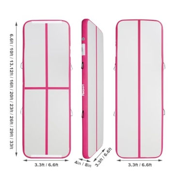FBSPORT 20ft Inflatable Air Gymnastics Mat with Pump