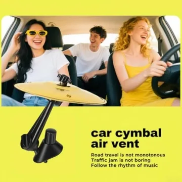 Car Cymbal Drum for Car Air Vent - Fun Gadget for Music Lovers