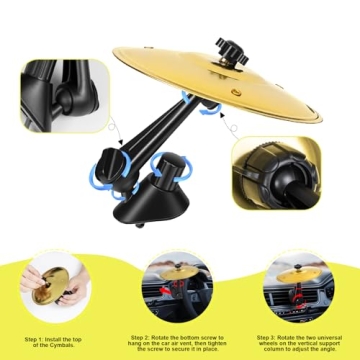 Car Cymbal Drum for Air Vent Fun Musical Gadget
