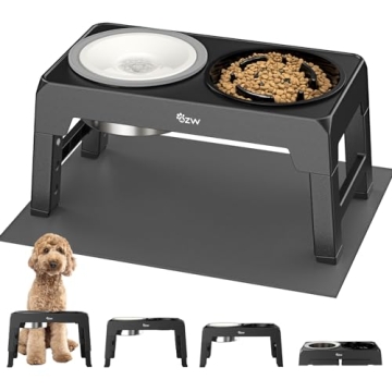 OZW 4-in-1 Elevated Dog Bowls for Healthy Eating
