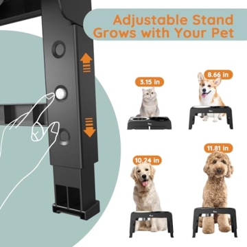 OZW 4-in-1 Elevated Dog Bowls for Healthy Eating