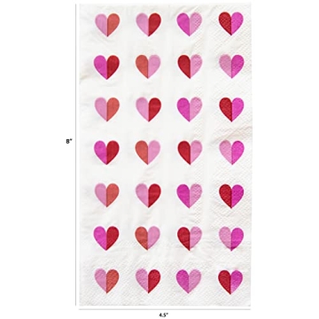 Heart Pattern Dinner Napkins for Celebrations