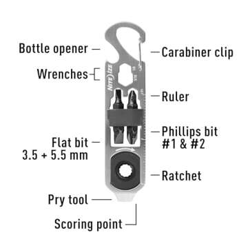 Nite Ize DoohicKey Ratchet Key Tool - Compact Multitool