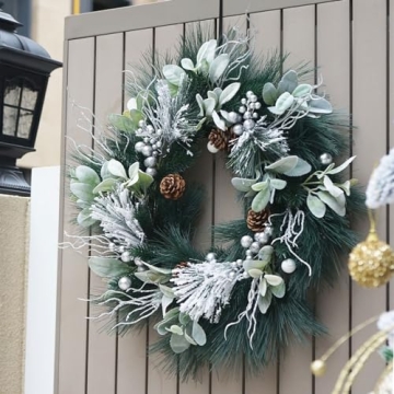 Soomeir Winter Wreath - Elegant Nature Decor for Indoors