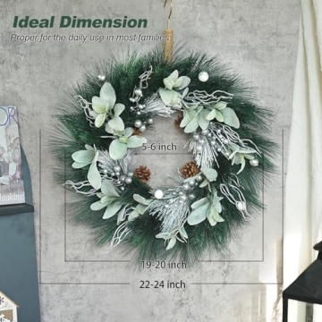 Soomeir Winter Wreath - Elegant Nature Decor for Indoors