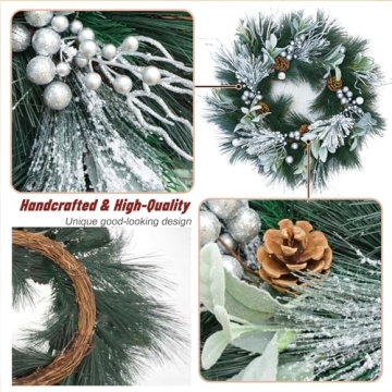 Soomeir Winter Wreath - Elegant Nature Decor for Indoors