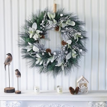 Soomeir Winter Wreath - Elegant Nature Decor for Indoors