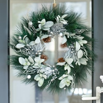 Soomeir Winter Wreath - Elegant Nature Decor for Indoors