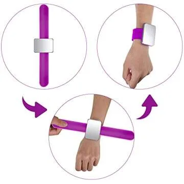 Magnetic Wristband for Hair Stylist Pin Wristband Wrist Pin Holder Braiders Wristband for Gel Silicone Sewing Pincushion with 3 Pieces Pintail Comb 6 Pieces Plastic Clip (Purple Wrist Strap)
