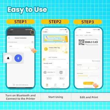 vretti Label Maker Machine with Tape, HP2 Portable Bluetooth Label Printer for Storage, Shipping, Barcode, Office, Home, Organizing Mini Sticker Label Maker with Multiple Templates (Blue)