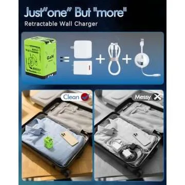 W&O 45W GaN Charger: Retractable Fast Charging for iPhone and Galaxy