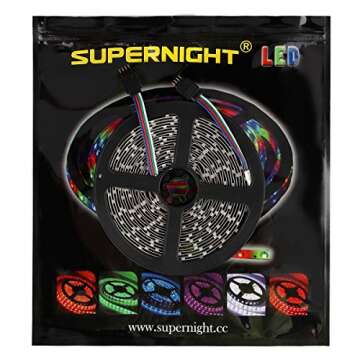 SUPERNIGHT LED Strip Light - Flexible 16.4Ft RGB Kit