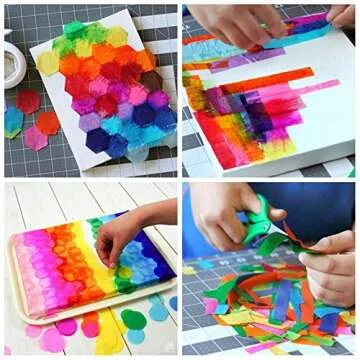 Winlyn 240 Sheets 48 Multicolor Tissue Paper Bulk Decorative Art Rainbow Tissue Paper 20" x 28" for Art Craft Floral Gift Wrapping Birthday Party Festival Tissue Paper Pom Pom