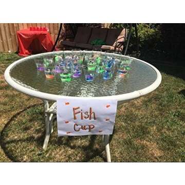 4E's Novelty 144 Plastic Goldfish Mini 2" Vinyl Gold Fish Toys for Kids - Carnival Games, Animal Sea Life Party Favor, Summer Outdoor Fun Games & Activities, Counting, Assorted Colors