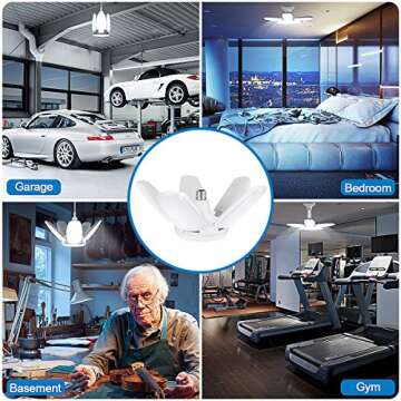Sujeet Garage Light 80W 8000lm LED Shop Lights 2 Pack