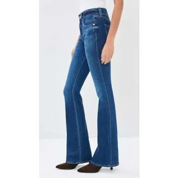Veronica Beard Jean Women's Beverly High Rise Skinny Flare Jeans, Bright Blue, 25