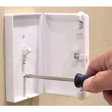 Child Be Safe, Baby Toddler Pet Resistant Electrical Safety Cover Guard for Home and Business, Made in USA, Traditional Standard Toggle Light Switch (2 Count, White)