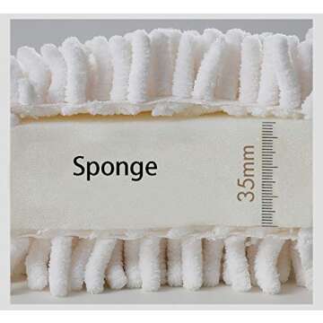 MAYITBE Soft Absorbent Chenille Hand Towels, Decorative Hanging Fuzzy Towels Ball, Thick Drying Cloth Hand Towel for Home Kitchen & Bathroom (White*2)