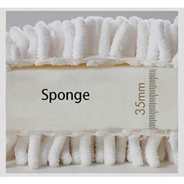 MAYITBE Soft Absorbent Chenille Hand Towels, Decorative Hanging Fuzzy Towels Ball, Thick Drying Cloth Hand Towel for Home Kitchen & Bathroom (White*2)