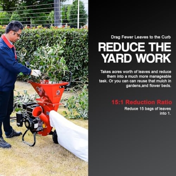 GreatCircleUSA Heavy Duty Wood Chipper Shredder - 3" Capacity