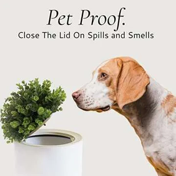 Earth & Mango Small Bathroom Trash Can for Stylish Décor