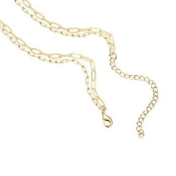 PAVOI 14K Gold Plated Double Star Jewelry for Women | Hypoallergenic 925 Sterling Silver | AAA+ Cubic Zirconia Necklaces for Women | Pendant Chain for Women | Yellow Gold