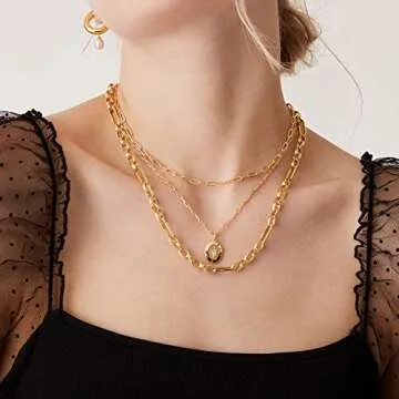 PAVOI 14K Gold Plated Double Star Jewelry for Women | Hypoallergenic 925 Sterling Silver | AAA+ Cubic Zirconia Necklaces for Women | Pendant Chain for Women | Yellow Gold