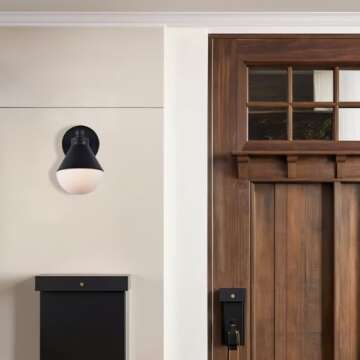 French Industrial Geometric Glass Brass Sconce - Minimalist