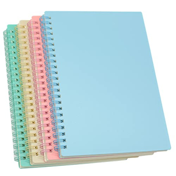 Yansanido A5 Spiral Notebooks 4-Pack Colorful Durable
