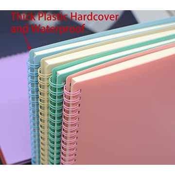 Yansanido A5 Spiral Notebooks 4-Pack Colorful Durable