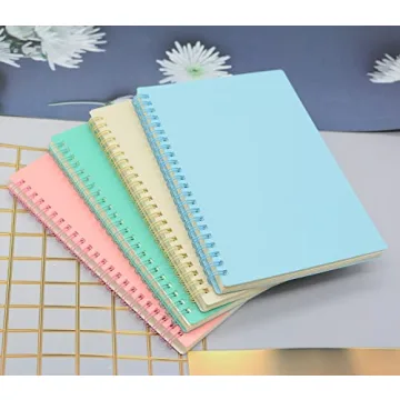 Yansanido A5 Spiral Notebooks 4-Pack Colorful Durable