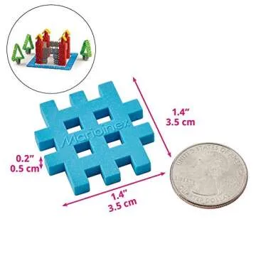 Mini Waffle Block Construction Playset- 70 Interlocking Puzzle Pieces- Improves Motor Skills- STEAM/STEAM Montessori Toys for Boys and Girls Ages 3+